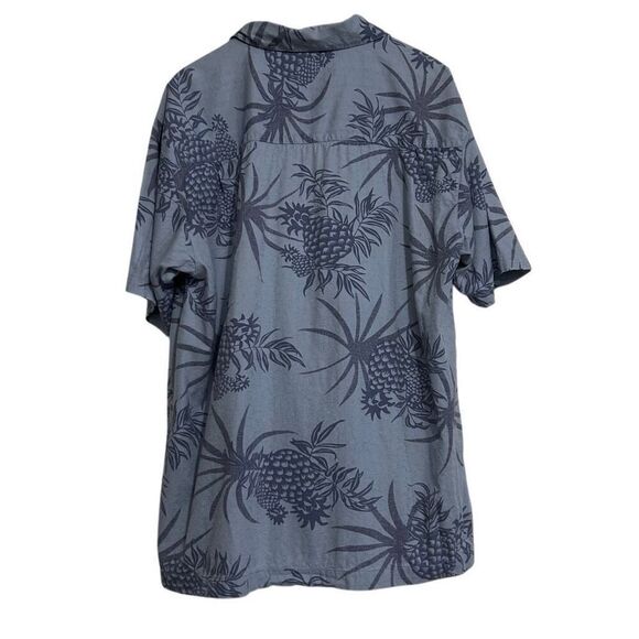 South Bay Outfitters Hawaiian Button-up Shirt Men's 2XL Gray Pineapple Print - Picture 7 of 14